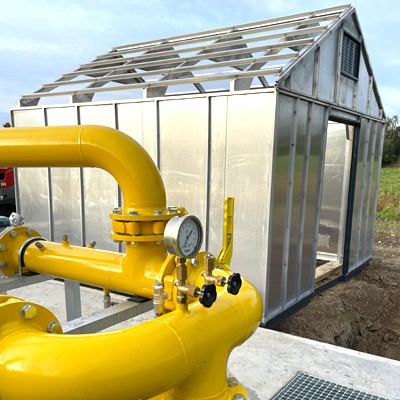 Aluminium Building for the Protection of a Gas Pressure Reduction Station